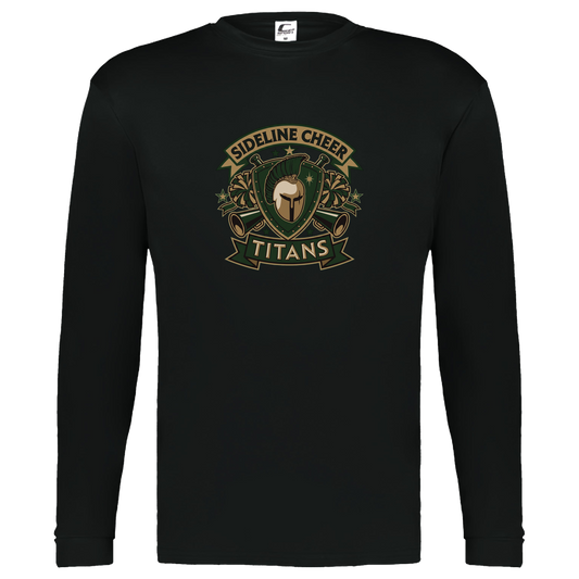 tc-titans-sideline-cheer-insignia-c2-kids-performance-long-sleeve-tee — Black — Front — source sha256 8a8b0e7828a1a74483f93a2d142807784fc42f560704b1f99d5676f6da43be3e — Color position 1
