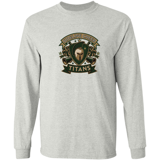tc-titans-sideline-cheer-insignia-gildan-ls-t-shirt-5-3-oz — Ash — Front — source sha256 d054de3a057ca40e1c3cbda2ba9e4f46aa96ce60f8b340898e36966194aaeb22 — Color position 1