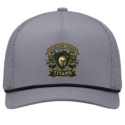 tc-titans-sideline-cheer-insignia-pacific-headwear-weekender-perforated-snapback-cap — Graphite/Black — Front — source sha256 e519a9d9de3fbb7f531c1125efb4f208911f835c6418c2548674f7ca4f2c97d0 — Color position 3