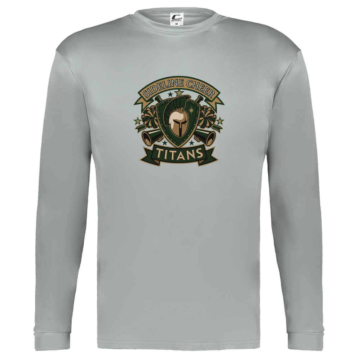 tc-titans-sideline-cheer-insignia-c2-kids-performance-long-sleeve-tee — Silver — Front — source sha256 fc09b6286b2a1e27e5b8793a25d184acf6c2817a2b55752f1b9515e44c1d216e — Color position 3