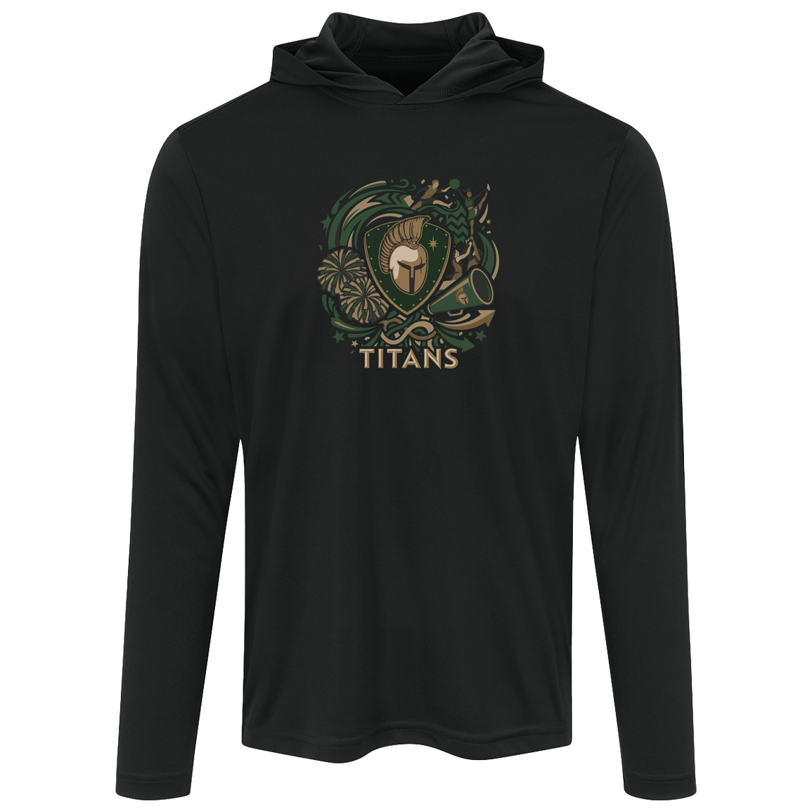 tc-titans-sideline-cheer-rally-v2-sport-tek-mens-competitor-hooded-tee — Black — Front — source sha256 21d0b640cf3bb2bbe99c57057452e02fc1ad4662263b29c4b62464a7684a47be — Color position 1