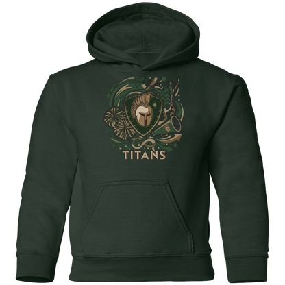 tc-titans-sideline-cheer-rally-v2-gildan-youth-pullover-hoodie — Forest Green — Front — source sha256 4228de0601ed5d748d0d6f8ce2cfedf89ad9cd6d9d0d6c4e6937b3dea7392cef — Color position 5