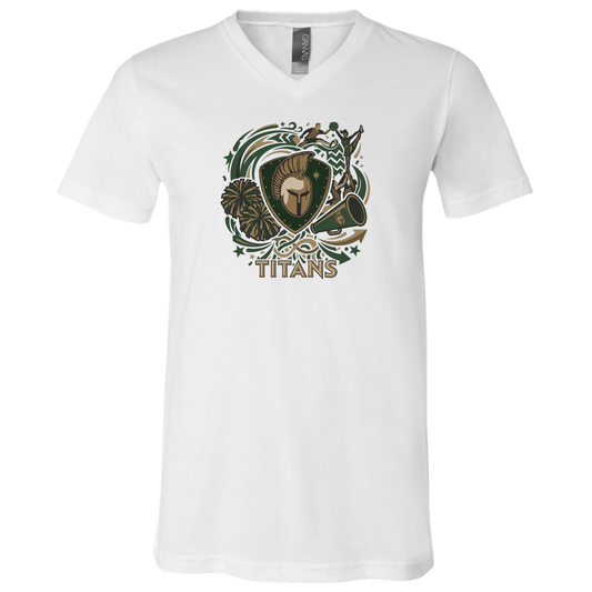 tc-titans-sideline-cheer-rally-v2-bella-canvas-unisex-jersey-ss-v-neck-t-shirt — White — Front — source sha256 a4e604bb73cd91e0899cd558f526764712851bda728d043488c41c447a69fbea — Color position 1