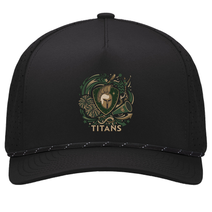 tc-titans-sideline-cheer-rally-v2-pacific-headwear-weekender-perforated-snapback-cap — Black/Black — Front — source sha256 e9378a01a82e87ff29f6234b77d76b74c3881c6db1bcd623e0dad52df00276fc — Color position 1