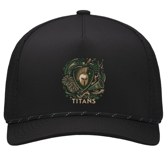 tc-titans-sideline-cheer-rally-v2-pacific-headwear-weekender-perforated-snapback-cap — Black/Black — Front — source sha256 e9378a01a82e87ff29f6234b77d76b74c3881c6db1bcd623e0dad52df00276fc — Color position 1