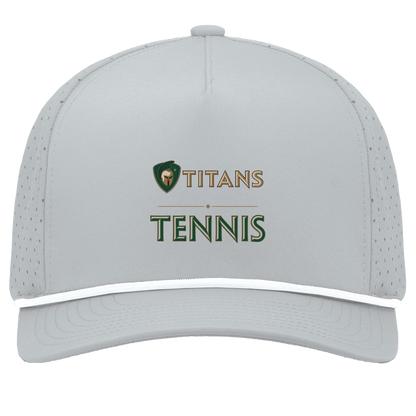 tc-titans-tennis-basic-pacific-headwear-weekender-perforated-snapback-cap — Silver/White — Front — source sha256 0580320d4dba6e38031648a234415dd77f233432ee70e10fd88c79f518073298 — Color position 5