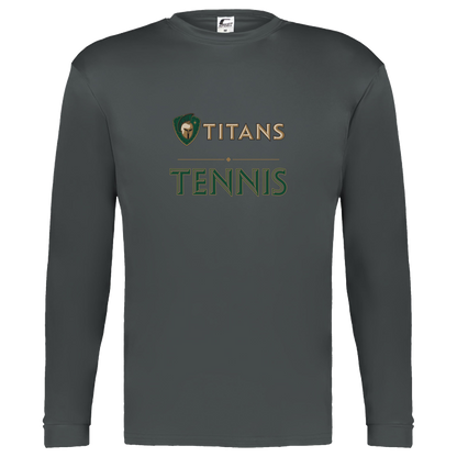 tc-titans-tennis-basic-c2-kids-performance-long-sleeve-tee — Graphite — Front — source sha256 07da76e41258f0eaeba7d2a35a145056e8994a4dcae6cec8a1d6143c66f1cf39 — Color position 2