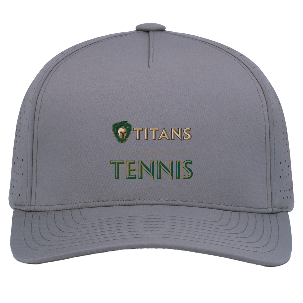 tc-titans-tennis-basic-pacific-headwear-weekender-perforated-snapback-cap — Graphite — Front — source sha256 302bdf21605207055f70e0a26fcaf09f70449eebf83c73fb275bd11a5f120372 — Color position 4
