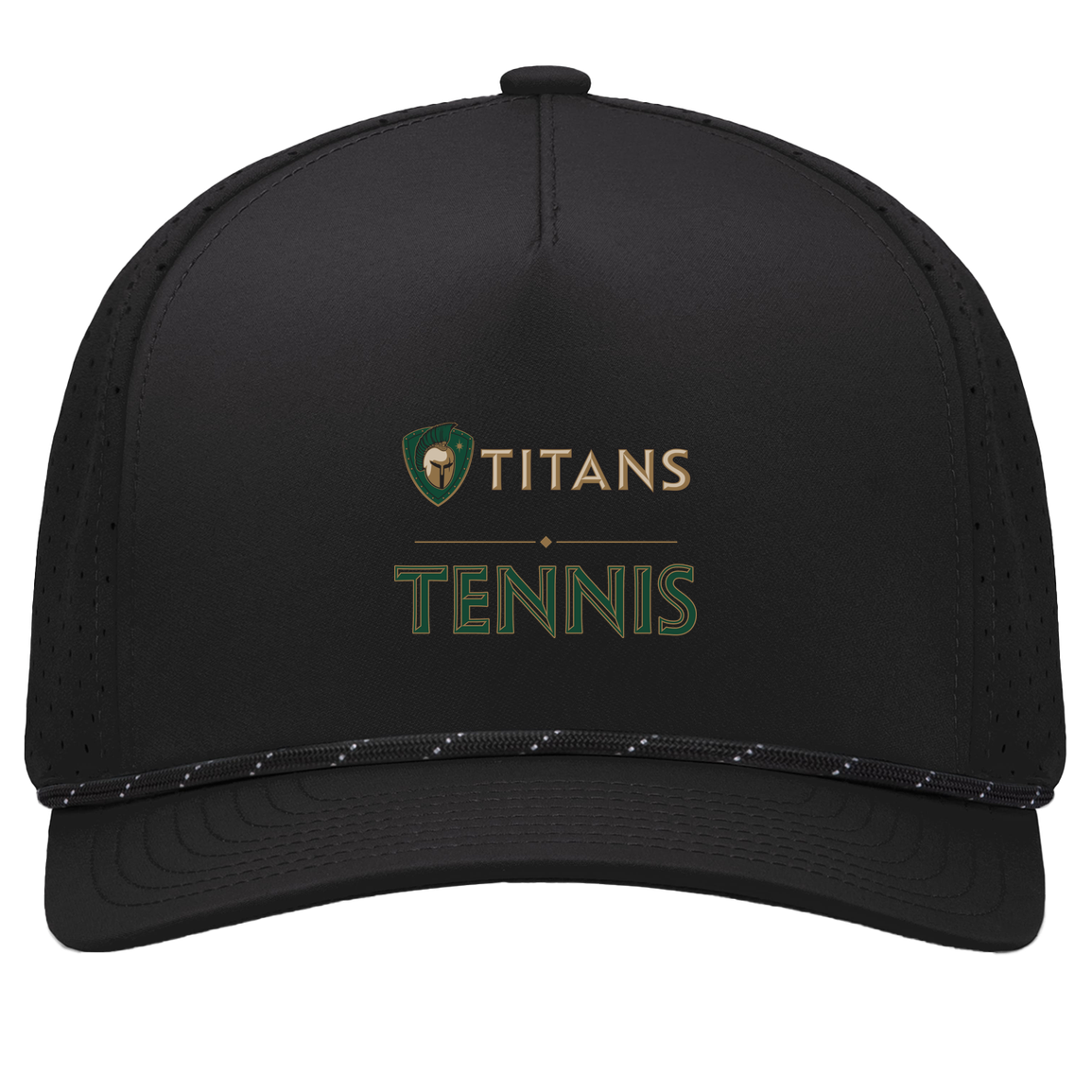 tc-titans-tennis-basic-pacific-headwear-weekender-perforated-snapback-cap — Black/Black — Front — source sha256 334ea4a1172e2d73f4d359dd33d15cd9559bad2c318afdf92ec04a2c5a75cce0 — Color position 1