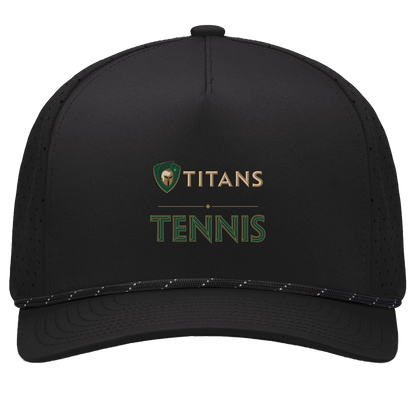 tc-titans-tennis-basic-pacific-headwear-weekender-perforated-snapback-cap — Black/Black — Front — source sha256 334ea4a1172e2d73f4d359dd33d15cd9559bad2c318afdf92ec04a2c5a75cce0 — Color position 1
