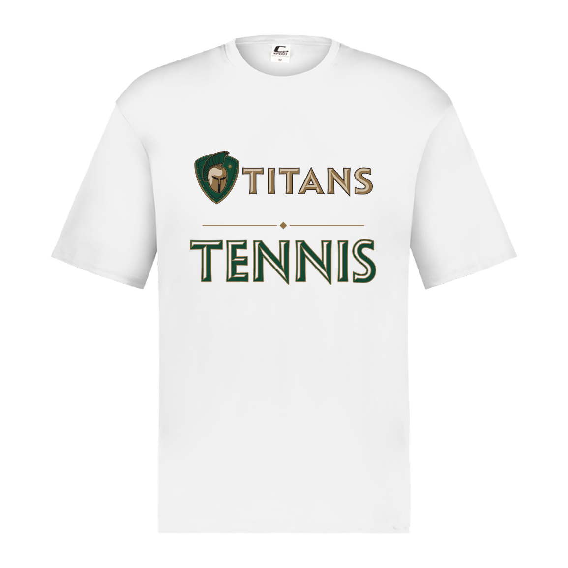 tc-titans-tennis-basic-c2-mens-performance-short-sleeve-tee — White — Front — source sha256 45cb50c60c17420b29141039b6ce2a2408ab0d355fefb476fce2553a8a95e12d — Color position 4