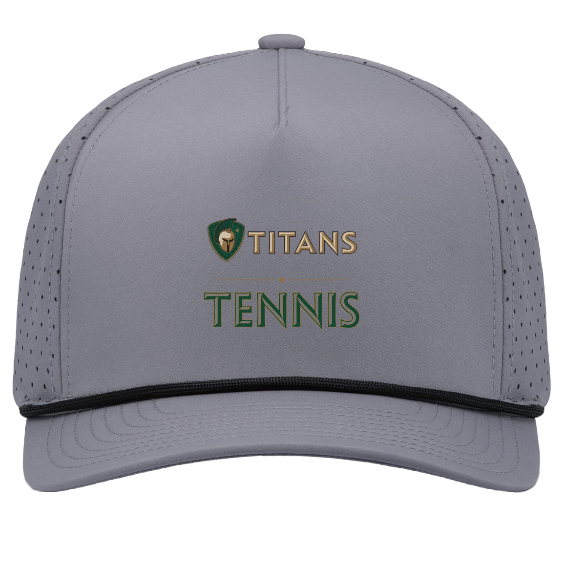 tc-titans-tennis-basic-pacific-headwear-weekender-perforated-snapback-cap — Graphite/Black — Front — source sha256 4832f8046d70836d56adb73a58f0b9bcb5662e6b5a6b389e4a3d01a8171adfb5 — Color position 3