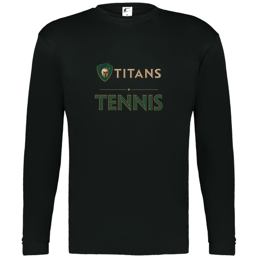 tc-titans-tennis-basic-c2-mens-performance-long-sleeve-tee — Black — Front — source sha256 67e9bd40d12a20f29aaeee65e966a0f575533486ebd9ca7684f8b4ee98ee7677 — Color position 1