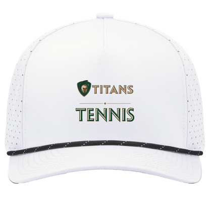 tc-titans-tennis-basic-pacific-headwear-weekender-perforated-snapback-cap — White/Black — Front — source sha256 78f7c8d25fb1305aa25cf71273bd1878ed00e732d088666d33dc3edb3850fd87 — Color position 7