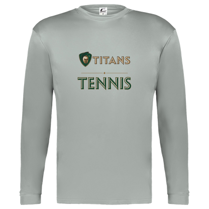 tc-titans-tennis-basic-c2-kids-performance-long-sleeve-tee — Silver — Front — source sha256 9af6d03df0f0eb6bc06165ff9fe706549616206c8ea3d4a4b2717735b7af40f5 — Color position 3
