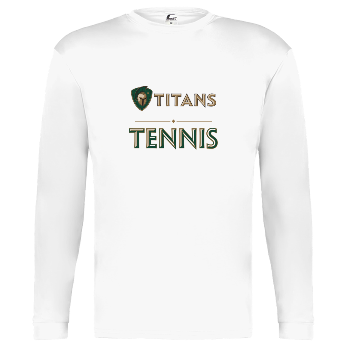 tc-titans-tennis-basic-c2-kids-performance-long-sleeve-tee — White — Front — source sha256 ad3d11f708e6012efdcf0dc5c87d3ab957fd7c9b28d74ed87f86675c81e35fbf — Color position 4