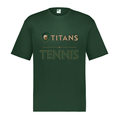 tc-titans-tennis-basic-c2-mens-performance-short-sleeve-tee — Dark Green — Front — source sha256 f2e9965c934c0b18b2604dfa0b7c3b84615e6642c1bb1fd0115f3907a68f838f — Color position 5