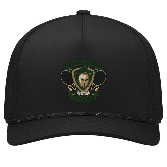 tc-titans-tennis-insignia-pacific-headwear-weekender-perforated-snapback-cap — Black/Black — Front — source sha256 6276e07c7712348a932ef52190f8dbb2305661fb6f85feadaeac5fd249926a56 — Color position 1