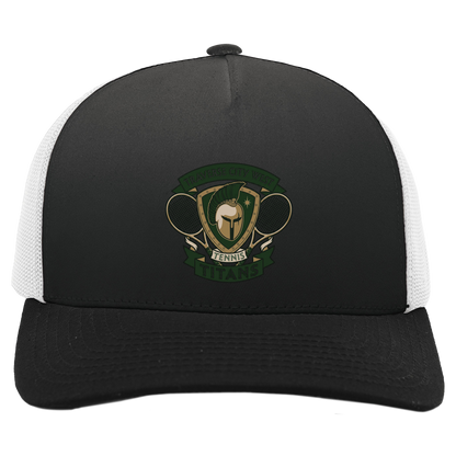 tc-titans-tennis-insignia-pacific-headwear-5-panel-trucker-snapback-cap — Black/White — Front — source sha256 8342f74341f7fdf9f649c0edabcf01eb881fe98cb769b1151f119b407026713f — Color position 4