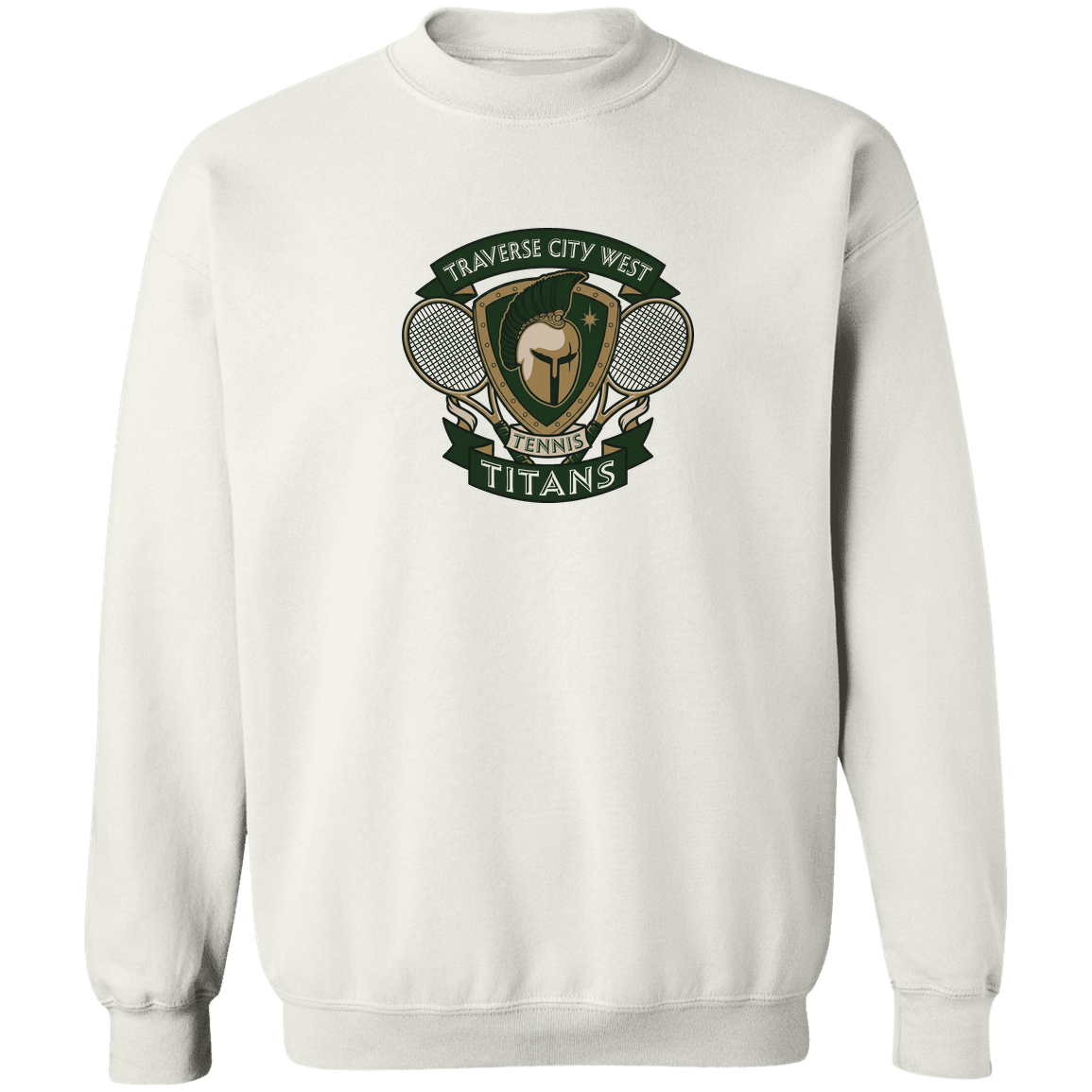 tc-titans-tennis-insignia-gildan-crewneck-pullover-sweatshirt — White — Front — source sha256 91ab68864d297b294e86073b6babfc69758f01e071f6a1e41d74284371c299b5 — Color position 3