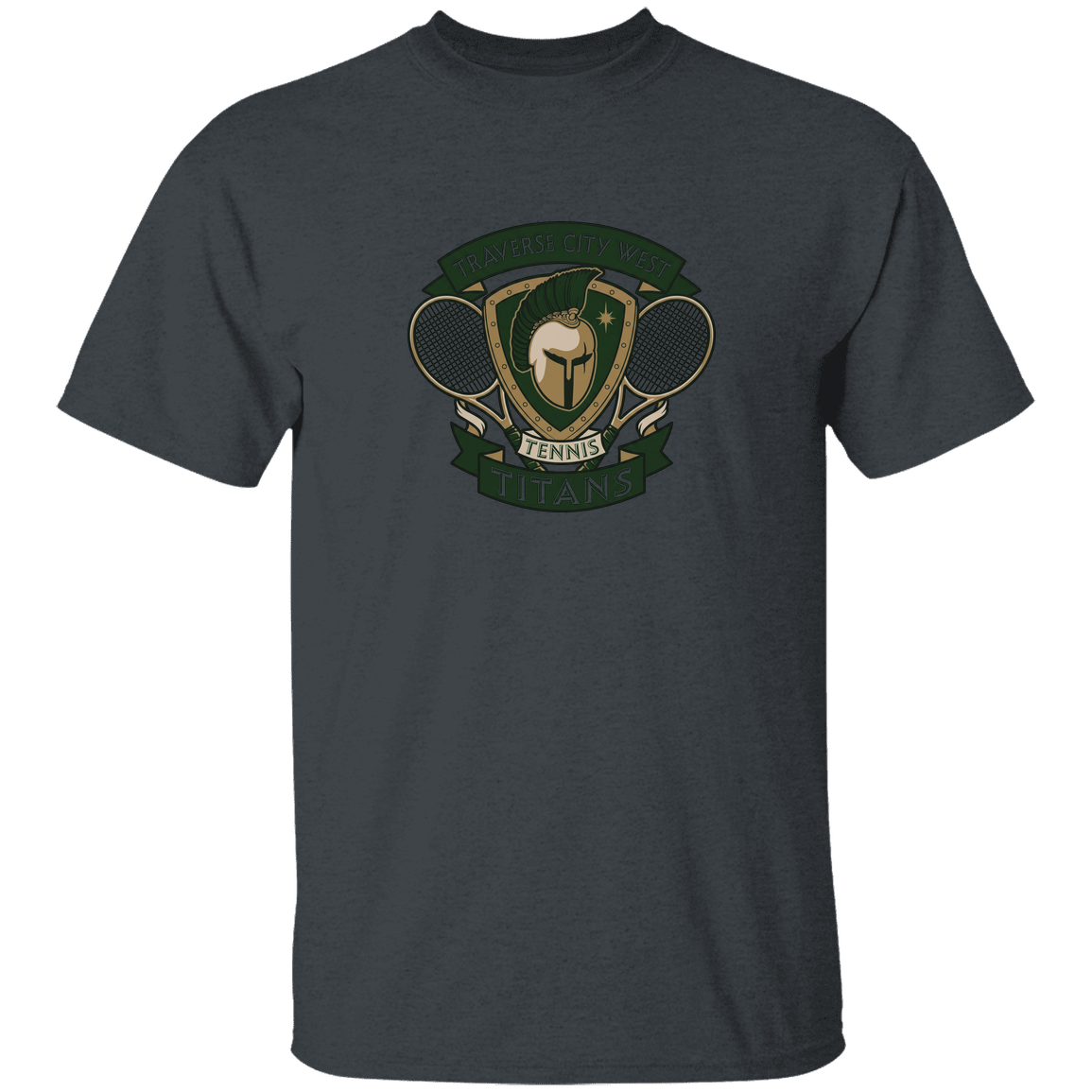 tc-titans-tennis-insignia-gildan-youth-5-3-oz-100-cotton-t-shirt — Dark Heather — Front — source sha256 958086b94421c114136a26c02644cb90d8a0161c5e651f44bf44fa8bf504fc12 — Color position 4