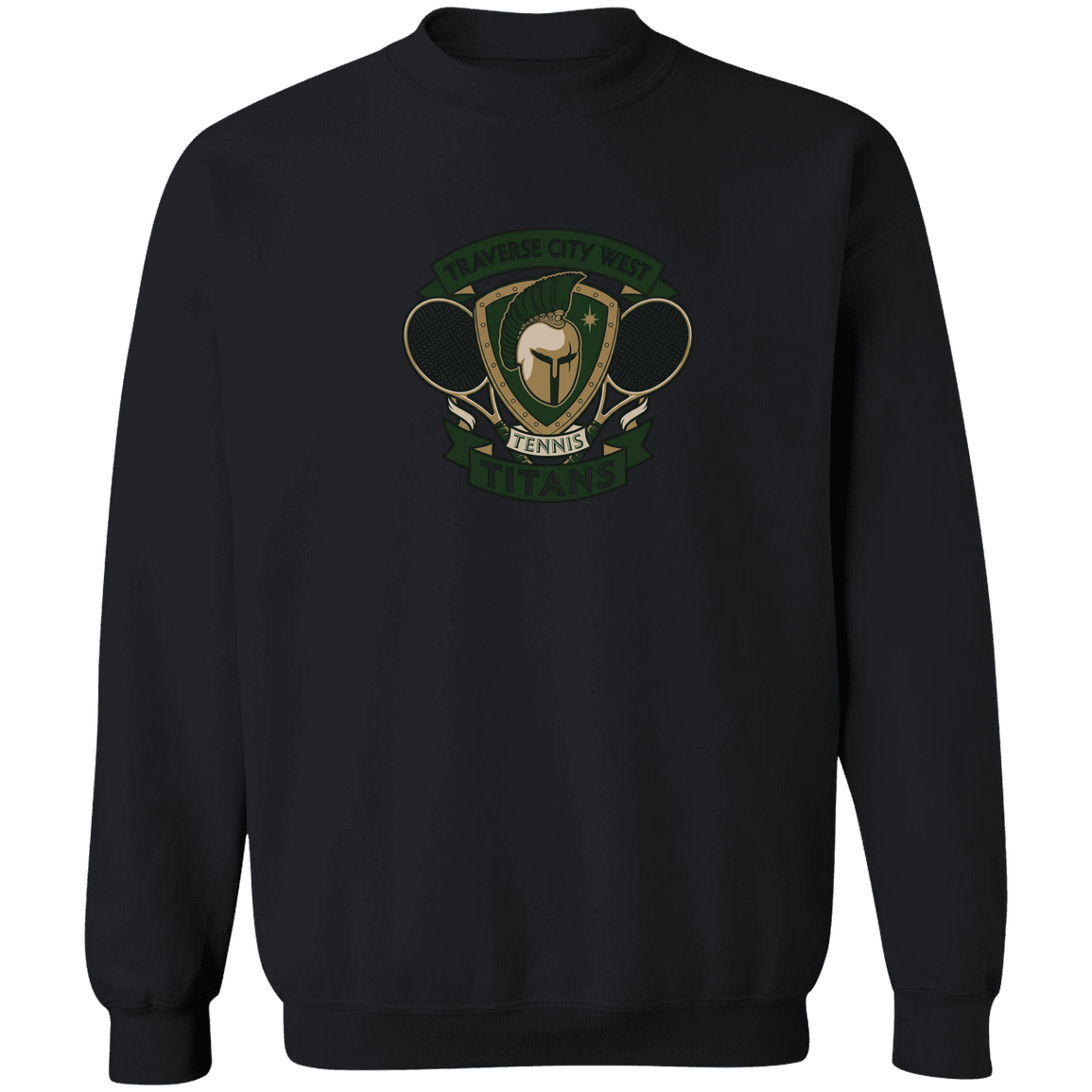 tc-titans-tennis-insignia-gildan-crewneck-pullover-sweatshirt — Black — Front — source sha256 a5b3cdd971e8fad74b05fc83a217d6c2f60c32494d2134e97c9c649ae8ba702f — Color position 4