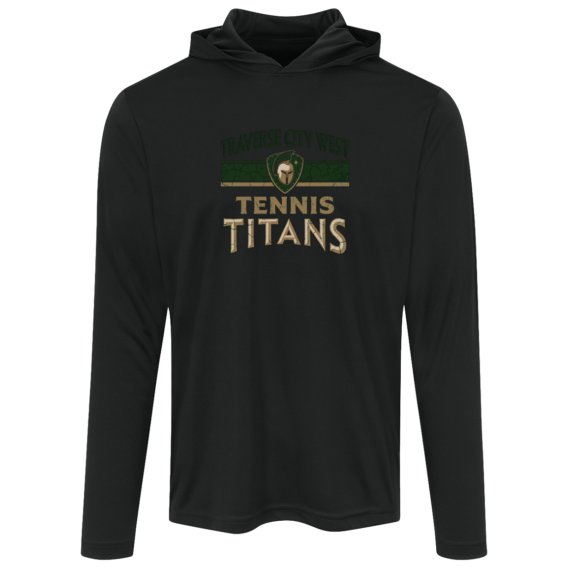 tc-titans-tennis-vintage-distressed-sport-tek-mens-competitor-hooded-tee — Black — Front — source sha256 180fe7cfc0ae1d844b1837bb881cd468bd2b31b8daff1c3511aac931d68c5518 — Color position 1