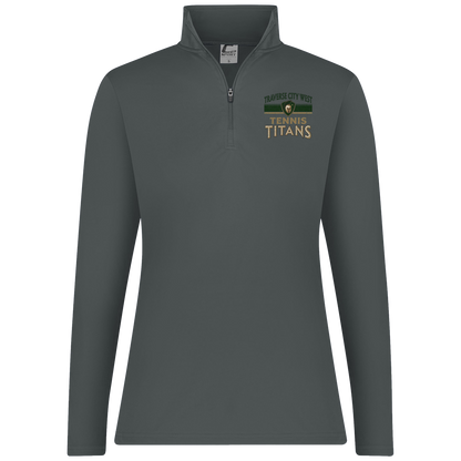 tc-titans-tennis-vintage-distressed-c2-womens-1-4-zip-pullover — Graphite — Front — source sha256 9afad8a7eda64eeb5f2b0ed9d74fce31b94cc7675fafd150b58750381a192066 — Color position 4
