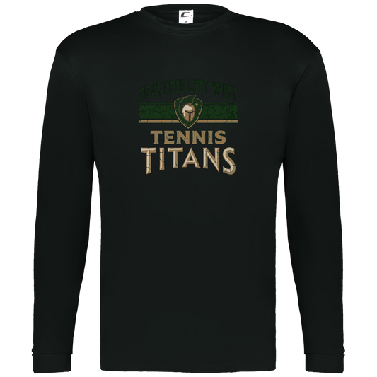 tc-titans-tennis-vintage-distressed-c2-mens-performance-long-sleeve-tee — Black — Front — source sha256 c64b101c654d50f0bbf2a804594fe223267ea4501abbee48d6b336c01da8fd6d — Color position 1