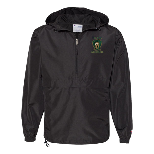 tc-titans-titan-crest-champion-unisex-packable-anorak-jacket — Black — Front — source sha256 061e73380e561a7bb349b2a853540e7aa4016c002c5056817f340dde9ba1eb1a — Color position 1