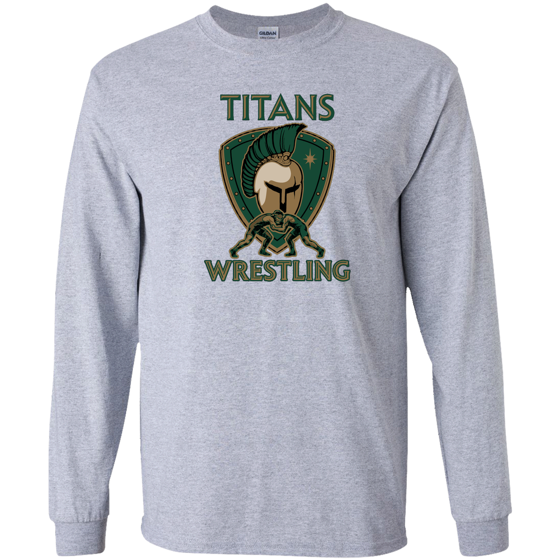 tc-titans-titan-crest-gildan-youth-ls-t-shirt — Sport Grey — Front — source sha256 1a48d9b79b6219eebc563b7bf5f433ab9e501a499ff517bbbda091f3faa4e66d — Color position 1