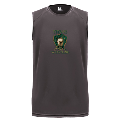 tc-titans-titan-crest-badger-b-core-sleeveless-performance-tee — Graphite — Front — source sha256 1d33e2195ad1cc6e6ba505baf748581b87280581b77646eeb4b6222c96fa81d3 — Color position 2