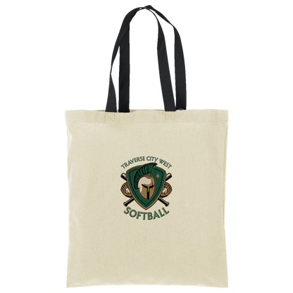 tc-titans-titan-crest-2-port-authority-core-cotton-tote — Natural/Deep Black — Front — source sha256 213b2c6df877921b1bf545d9b16d7469557b53357be73dd5bbee53417a947023 — Color position 3