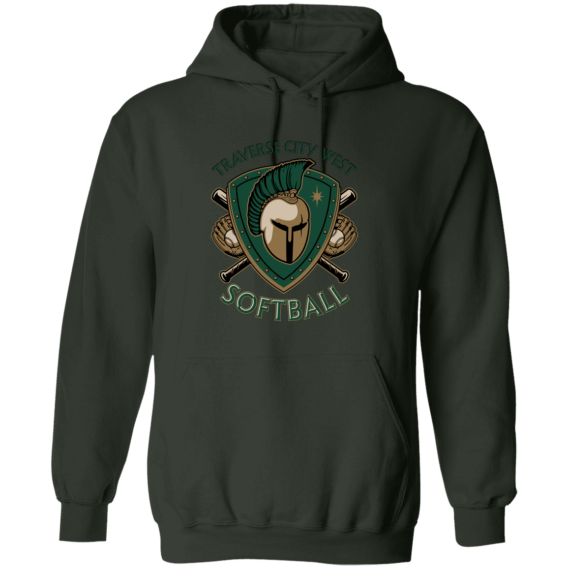 tc-titans-titan-crest-2-gildan-pullover-hoodie — Forest Green — Front — source sha256 9755c9dd4853abcbe37db8923056d31ed7fac8422db82e2505912fb573e8df85 — Color position 7