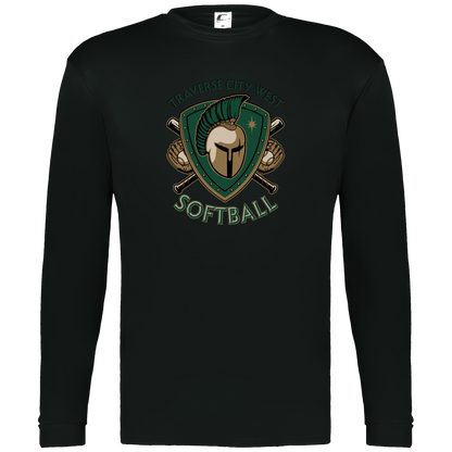 tc-titans-titan-crest-2-c2-mens-performance-long-sleeve-tee — Black — Front — source sha256 9ea427164e4e6229330e2603510f4a204d18ba78a479a24852a954c391dfdd6c — Color position 1