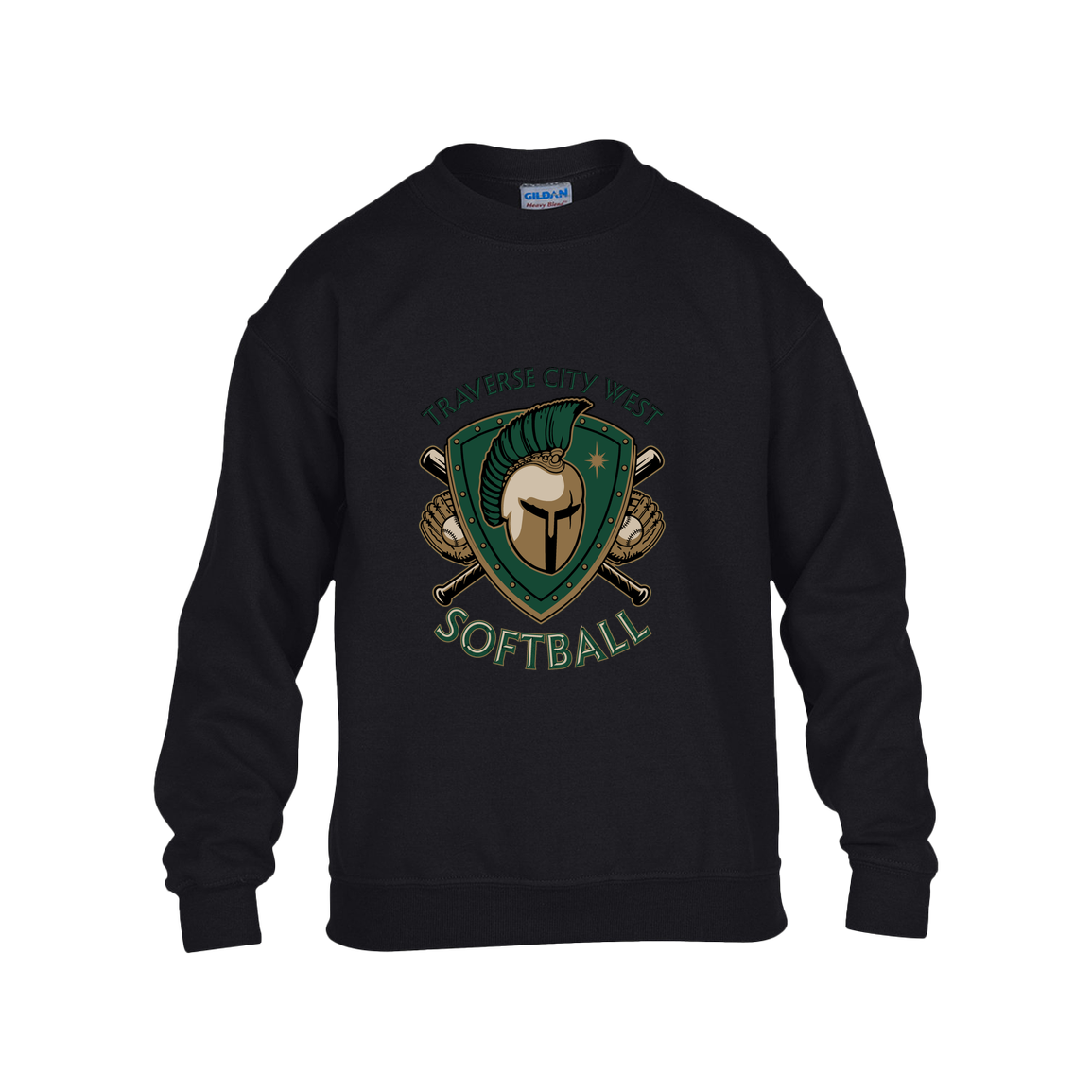 tc-titans-titan-crest-2-gildan-kids-heavy-blend-fleece-crew — Black — Front — source sha256 b96d501f12cffda468bd054a6adba68dc590a4d506f9c6b0ad09b259434fb794 — Color position 1