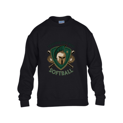tc-titans-titan-crest-2-gildan-kids-heavy-blend-fleece-crew — Black — Front — source sha256 b96d501f12cffda468bd054a6adba68dc590a4d506f9c6b0ad09b259434fb794 — Color position 1