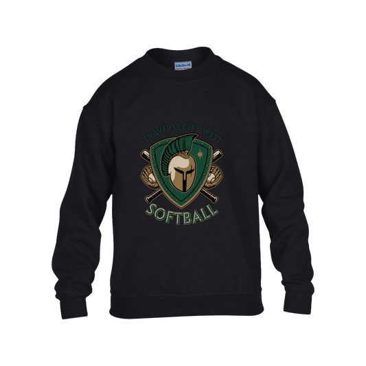 tc-titans-titan-crest-2-gildan-kids-heavy-blend-fleece-crew — Black — Front — source sha256 b96d501f12cffda468bd054a6adba68dc590a4d506f9c6b0ad09b259434fb794 — Color position 1
