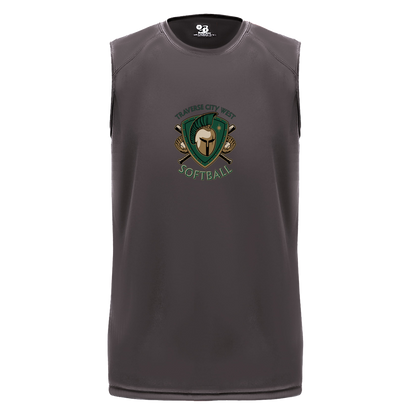 tc-titans-titan-crest-2-badger-b-core-sleeveless-performance-tee — Graphite — Front — source sha256 cae9b88b5240f3978a1a38cb67e592acfc73e17e3fc802cbb1bd001785c82954 — Color position 2