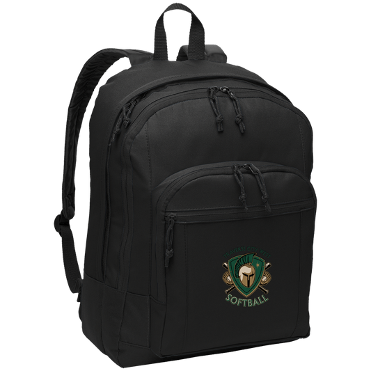 tc-titans-titan-crest-2-port-authority-basic-backpack — Black — Front — source sha256 dc560f5141f93feeb3cc1194d7a4dd7c6706d5f0b196cc6a97ef103a4c97f0fc — Color position 1