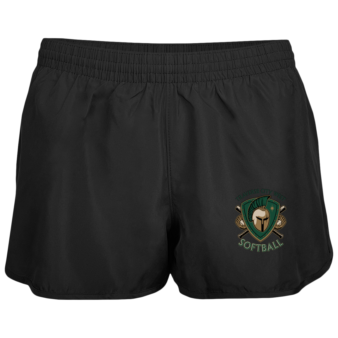 tc-titans-titan-crest-2-augusta-ladies-wayfarer-running-shorts — Black — Front — source sha256 e2505234ce8fdf32acc79c5dcdf4198aebafe4c2745f80fafd31e2ce39bde969 — Color position 1