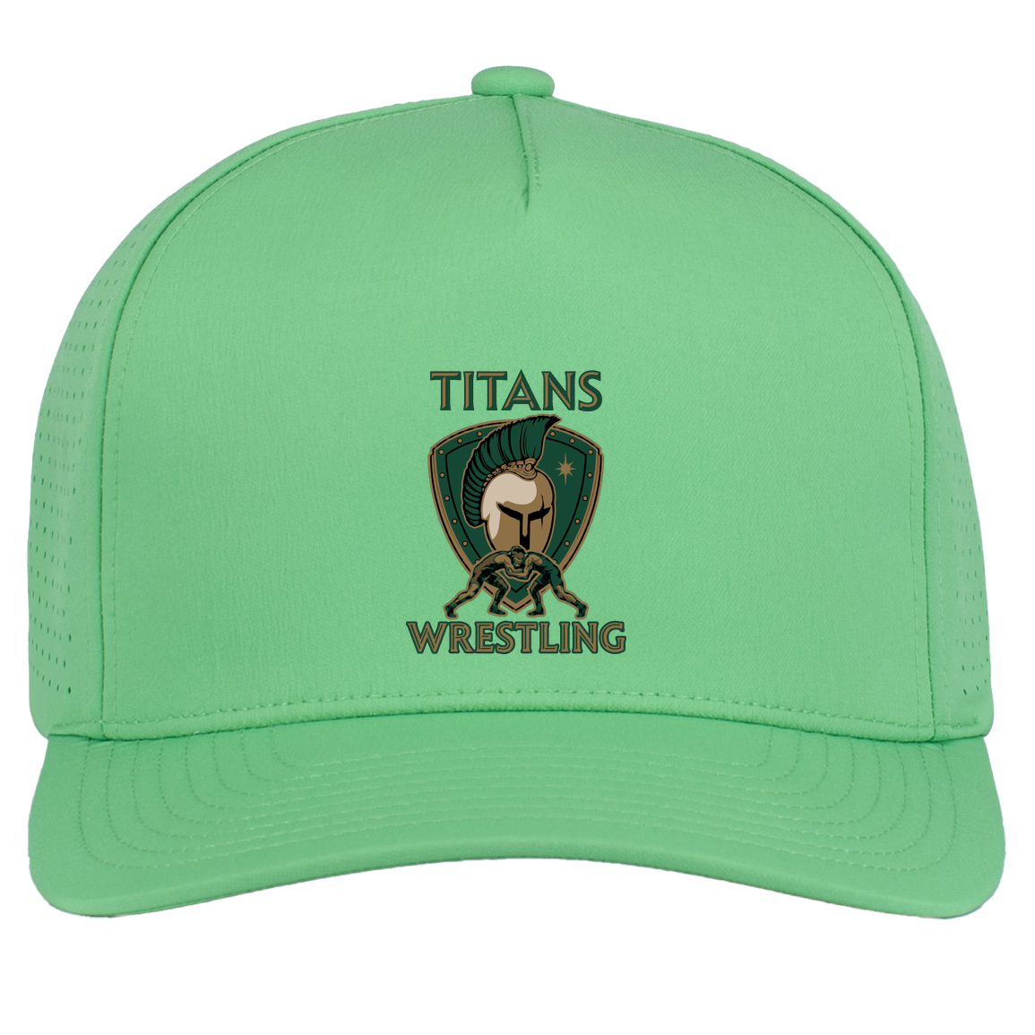 tc-titans-titan-crest-pacific-headwear-weekender-perforated-snapback-cap — Green — Front — source sha256 214160748076a2d79bfbfadfc8cb253ed2221fe0a005326d3d32230aa8c5fadc — Color position 8