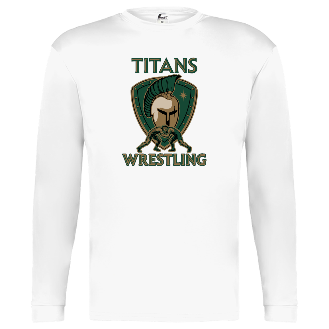 tc-titans-titan-crest-c2-kids-performance-long-sleeve-tee — White — Front — source sha256 308929118cd28011d76a826a826e5cee9aab535df0788f6b3b92fbdf2a471222 — Color position 4