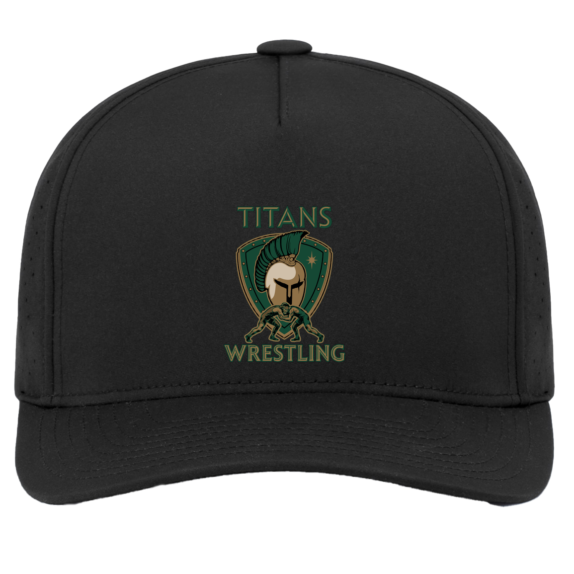 tc-titans-titan-crest-pacific-headwear-weekender-perforated-snapback-cap — Black — Front — source sha256 9a23415d2e11ecd3a2833c167570c394d00f8caaee98207b109f37eb802c6911 — Color position 2