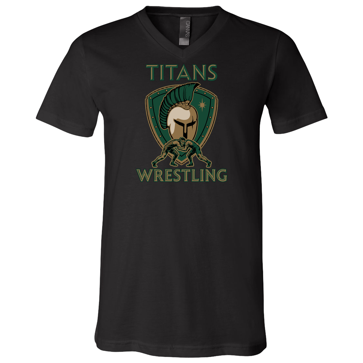 tc-titans-titan-crest-bella-canvas-unisex-jersey-ss-v-neck-t-shirt — Black — Front — source sha256 9b043eb5f619a6a5d79f31fd1b790094f052c29cb489206804e743446be20711 — Color position 2