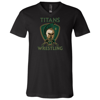 tc-titans-titan-crest-bella-canvas-unisex-jersey-ss-v-neck-t-shirt — Black — Front — source sha256 9b043eb5f619a6a5d79f31fd1b790094f052c29cb489206804e743446be20711 — Color position 2