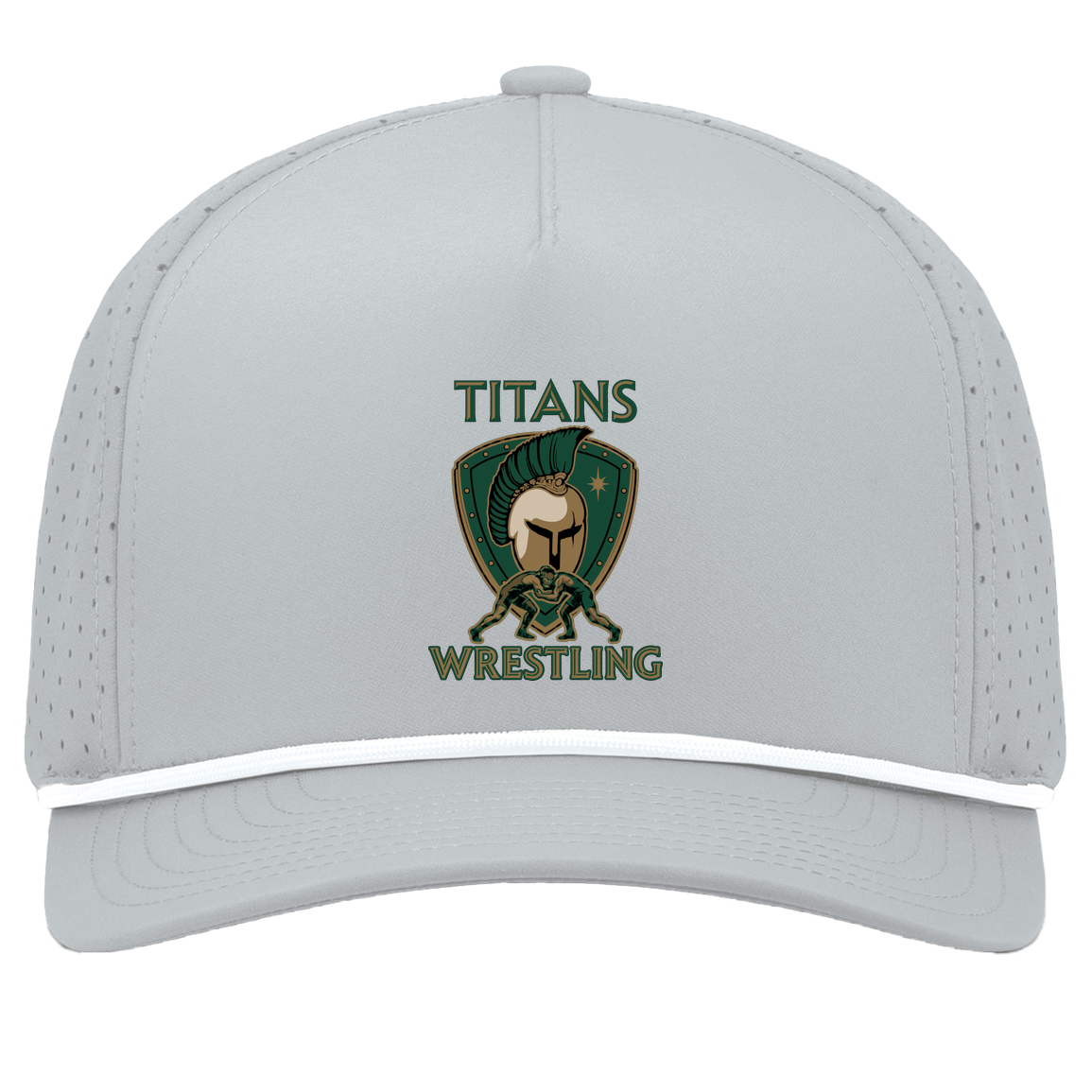 tc-titans-titan-crest-pacific-headwear-weekender-perforated-snapback-cap — Silver/White — Front — source sha256 a93bedd8c9871c7d73f4a523c09e4872a548110dd61b957309c13b243b562e96 — Color position 5