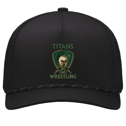 tc-titans-titan-crest-pacific-headwear-weekender-perforated-snapback-cap — Black/Black — Front — source sha256 ab7781f30794ab94c1d5210e728809c93955ee291fc98df907d6842fc697f062 — Color position 1