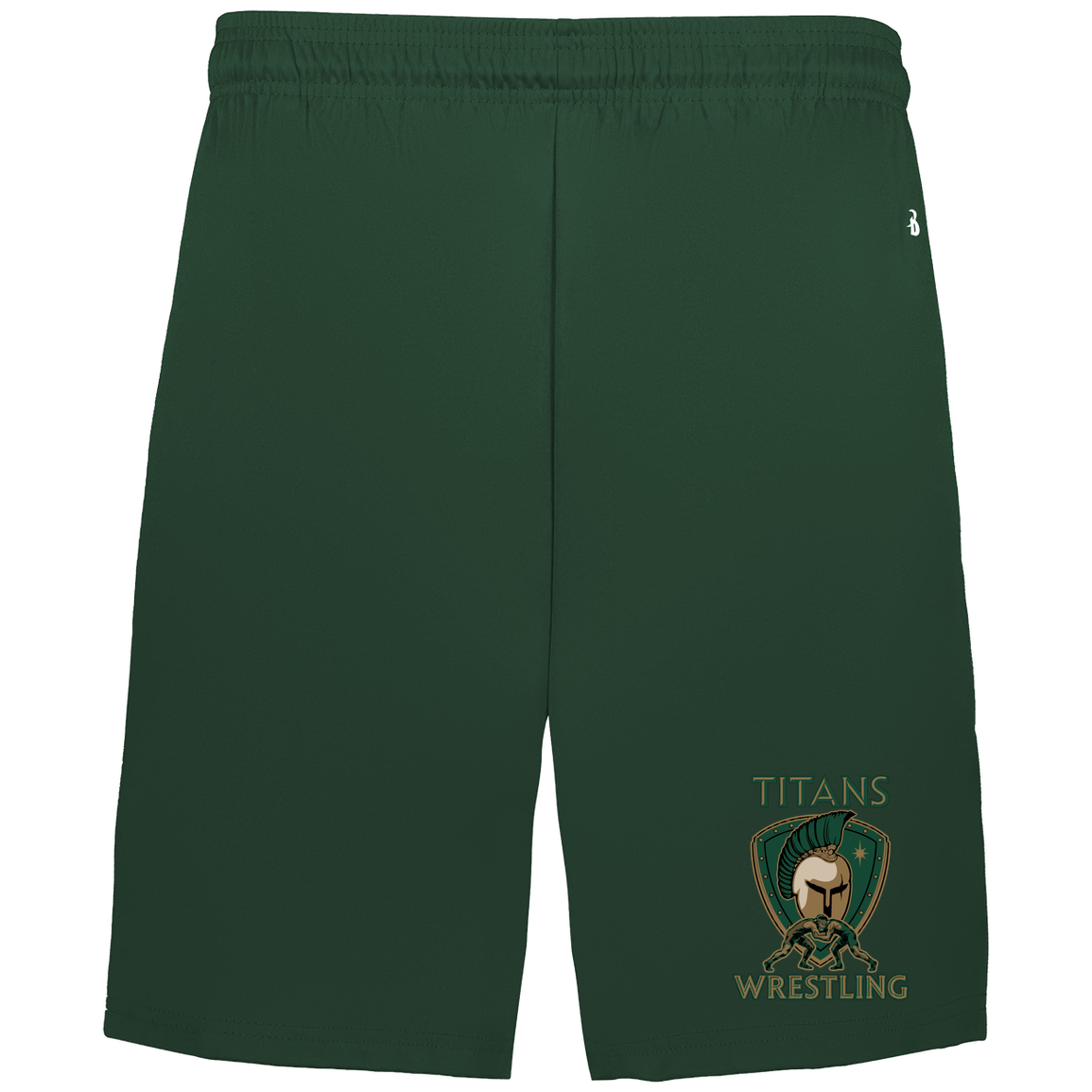 tc-titans-titan-crest-badger-adult-b-core-7-inch-short-with-pockets — Forest — Front — source sha256 afa404c1e7d5dec9b9f77986ee141893c27fdc8c2efb4d67c640644ade67a861 — Color position 4