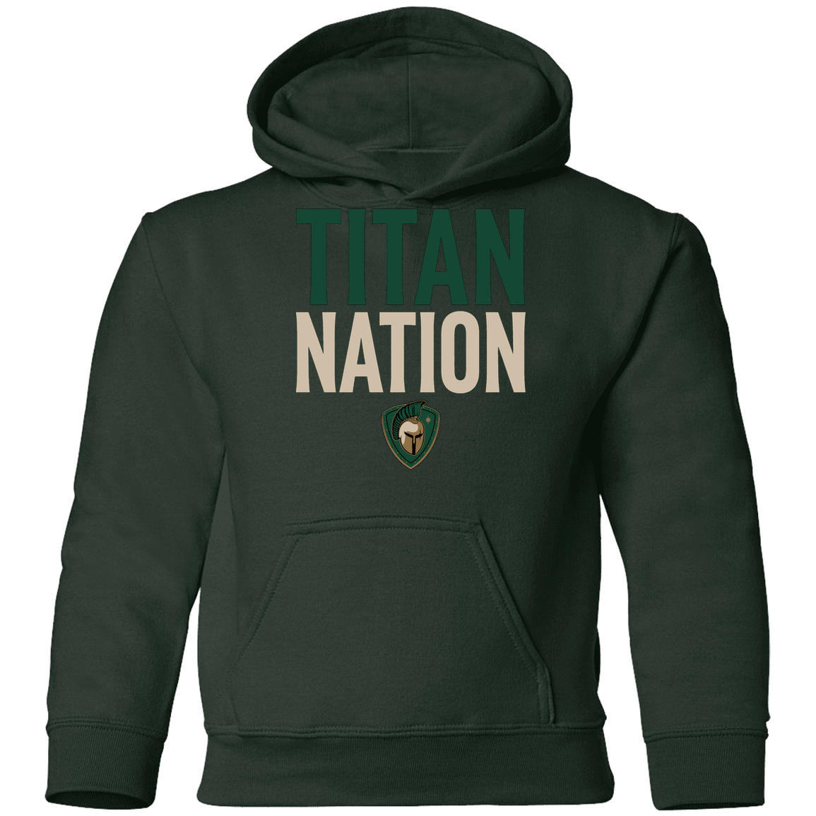tc-titans-titan-nation-gildan-youth-pullover-hoodie — Forest Green — Front — source sha256 010f0e03d4453e81f791f8d08c982b999512a09ca8ba8afaa4c6da8af009335a — Color position 5